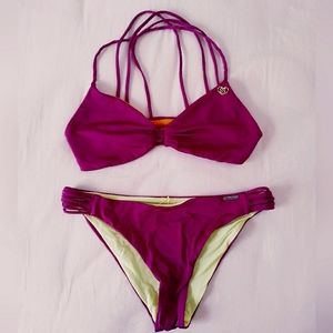 Fuchsia purple bikini set